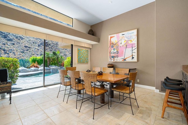 view of dining area