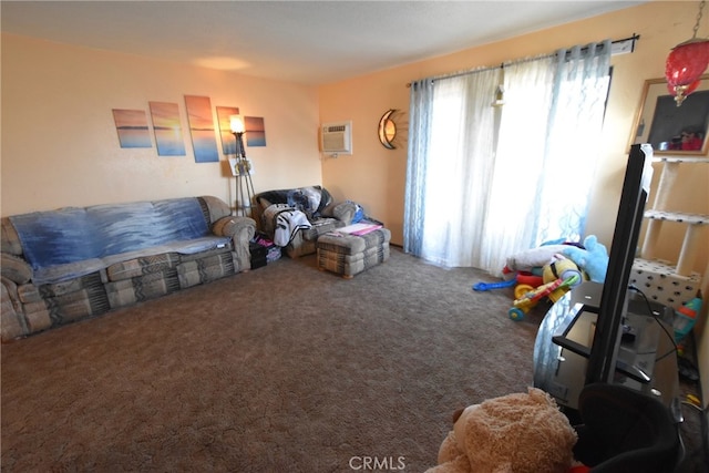 recreation room with carpet floors