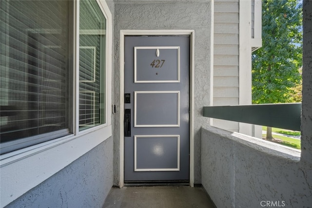 view of doorway to property