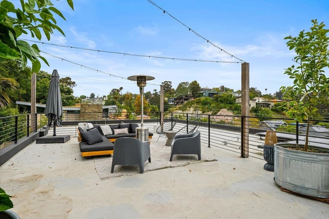 view of patio with a balcony