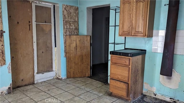 kitchen featuring tile counters