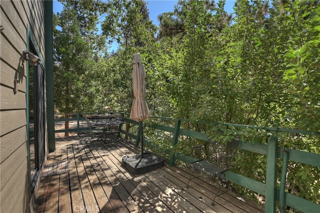 view of wooden terrace