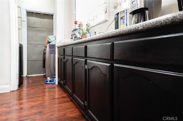 interior space featuring dark hardwood / wood-style flooring