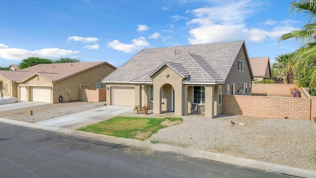 view of front of home featuring a garage