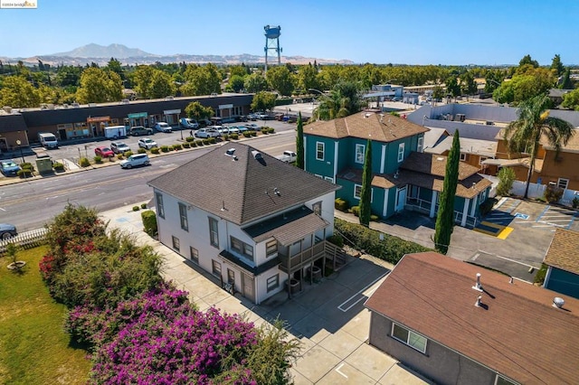 bird's eye view featuring a mountain view