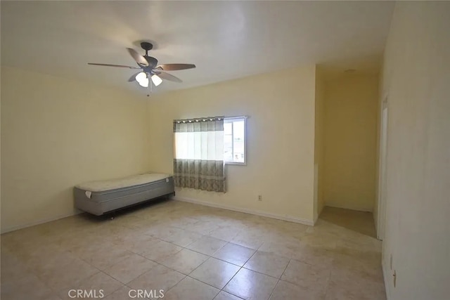 unfurnished bedroom with ceiling fan