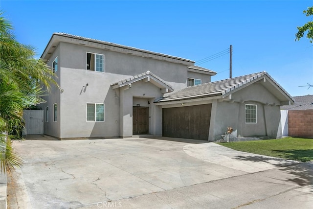 view of front facade with a garage