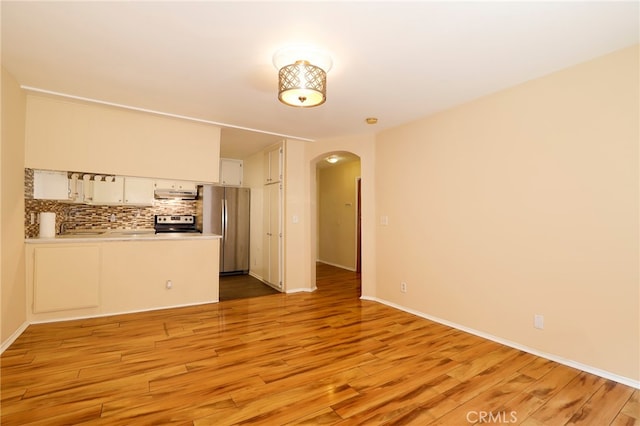 interior space featuring light wood-type flooring