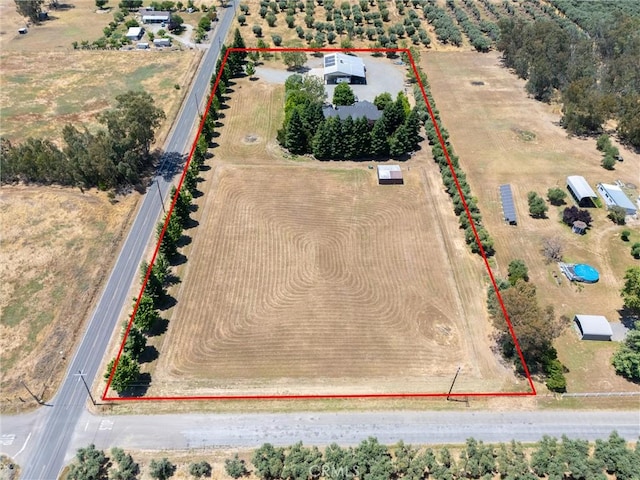 bird's eye view with a rural view