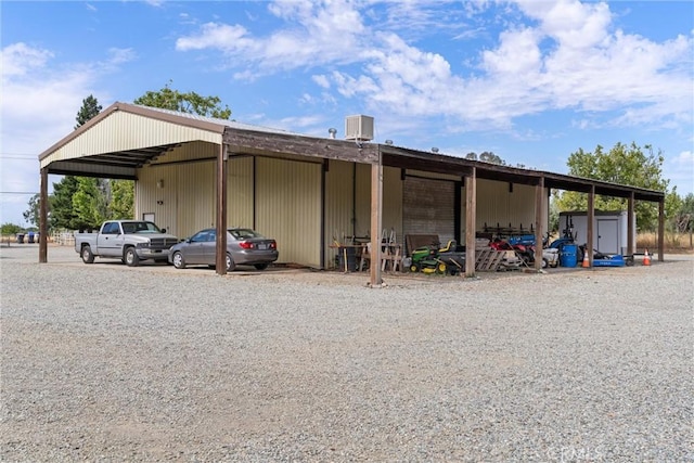 view of car parking featuring a carport