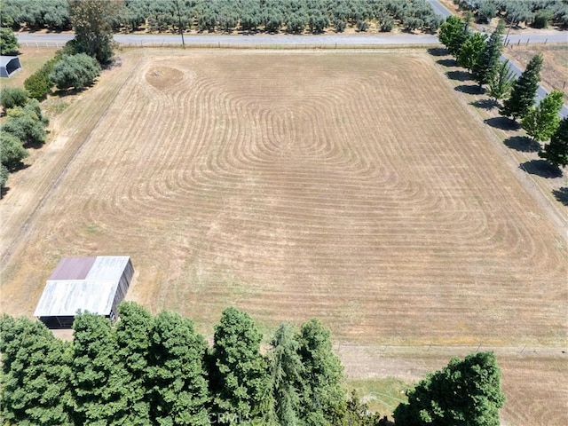 aerial view featuring a rural view