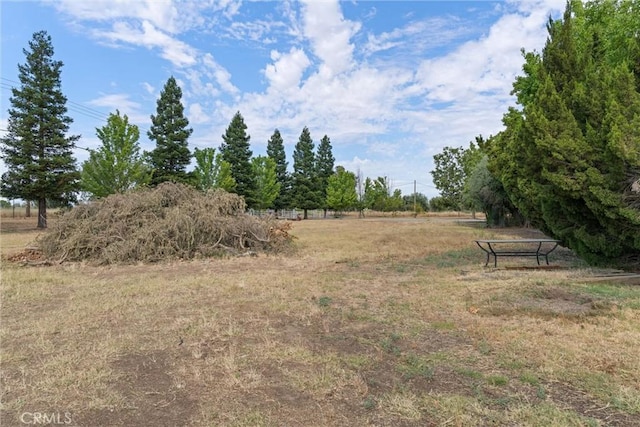 view of yard featuring a rural view