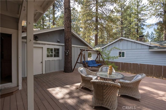 view of wooden deck