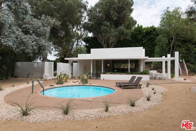 view of pool with a patio area