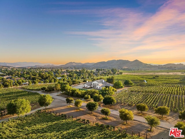 mountain view with a rural view