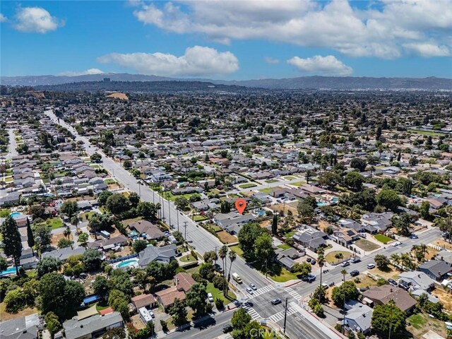 1021 S Lark Ellen Ave, West Covina, CA 91791 - drone / aerial view featuring a mountain view and a residential view