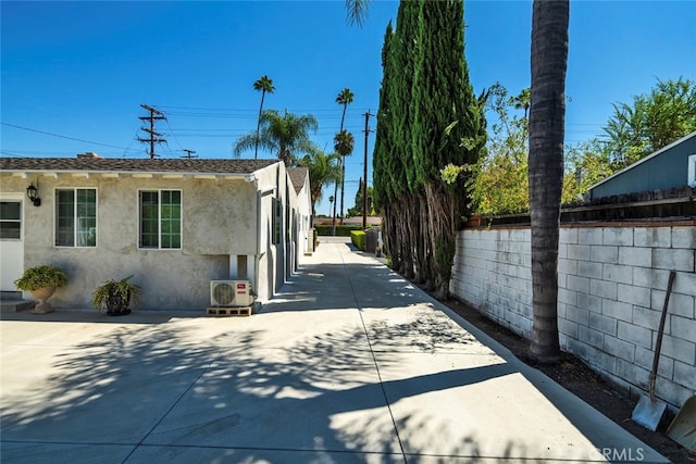 view of home's exterior with a patio area