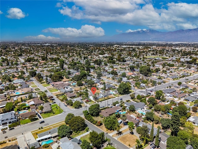 aerial view featuring a mountain view