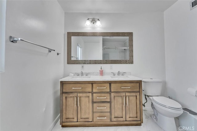 1021 S Lark Ellen Ave, West Covina, CA 91791 - full bathroom with a sink, toilet, a shower stall, and baseboards