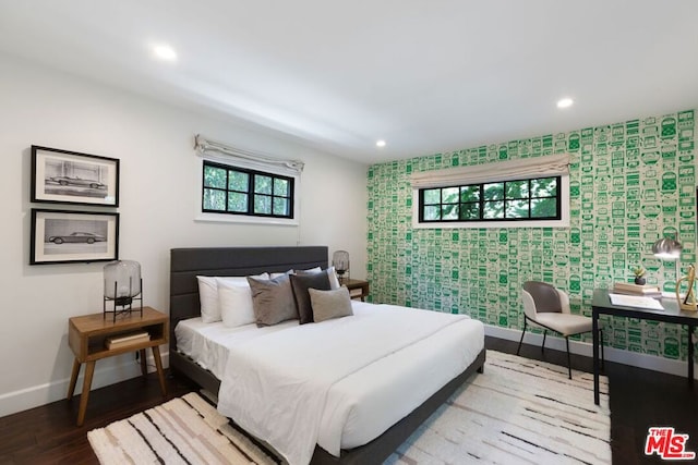 bedroom featuring hardwood / wood-style floors