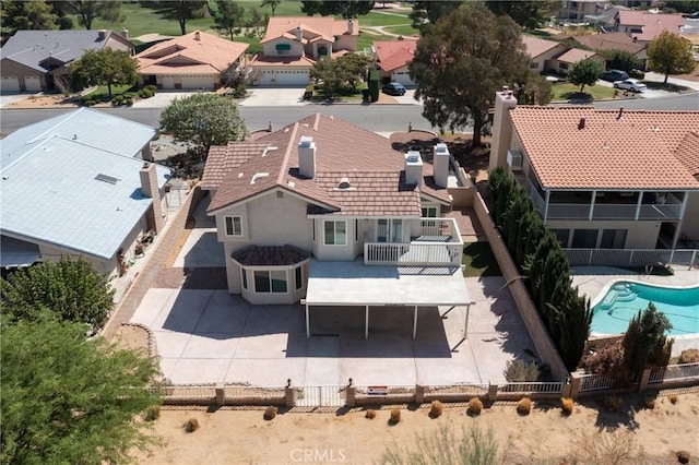 bird's eye view featuring a residential view
