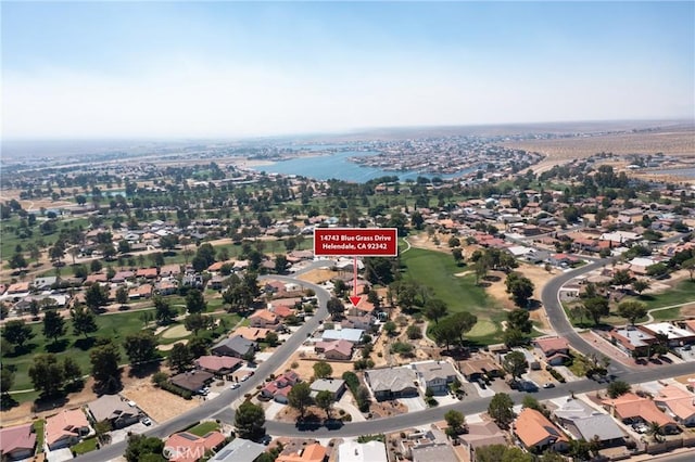 drone / aerial view featuring a residential view