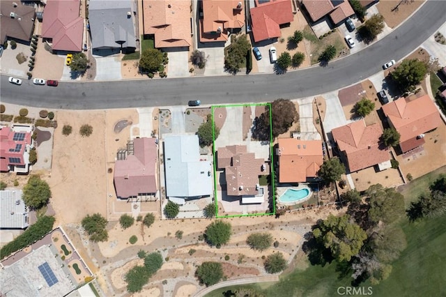 drone / aerial view with a residential view