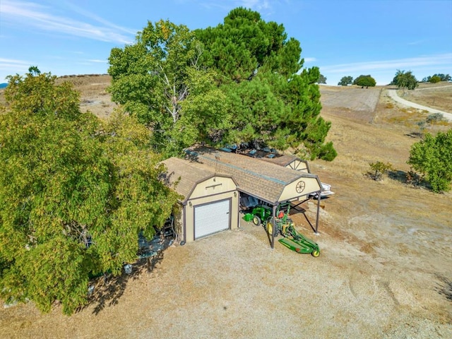 drone / aerial view featuring a rural view