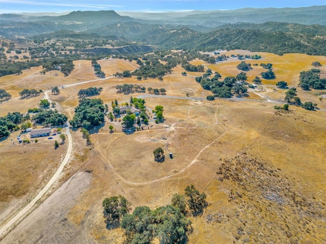 drone / aerial view with a mountain view