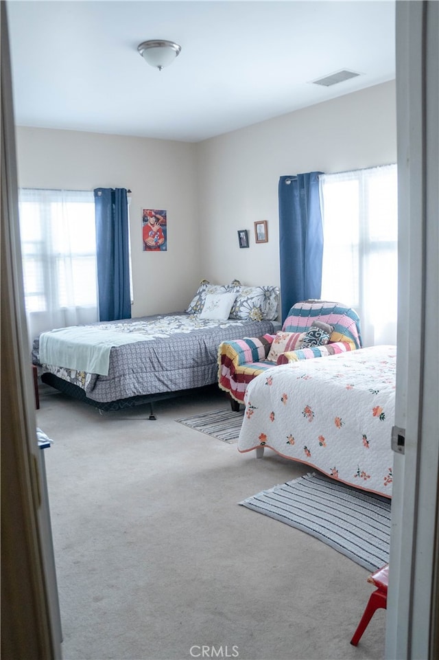 bedroom with carpet