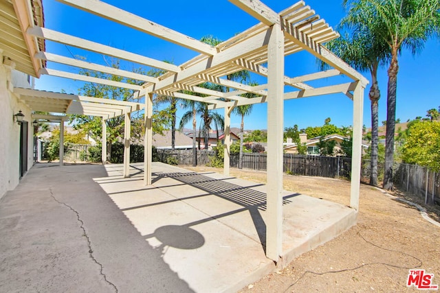 view of patio / terrace with a pergola