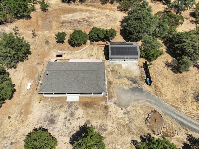 aerial view with a rural view