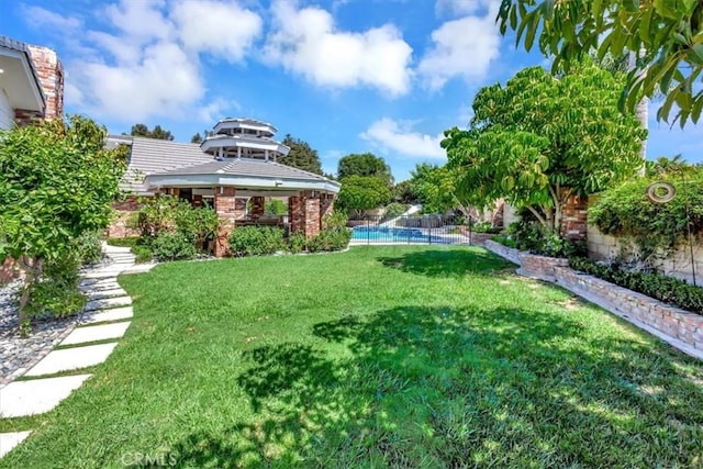 view of yard featuring a gazebo