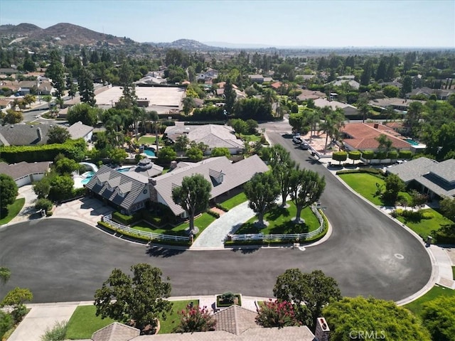 bird's eye view featuring a mountain view