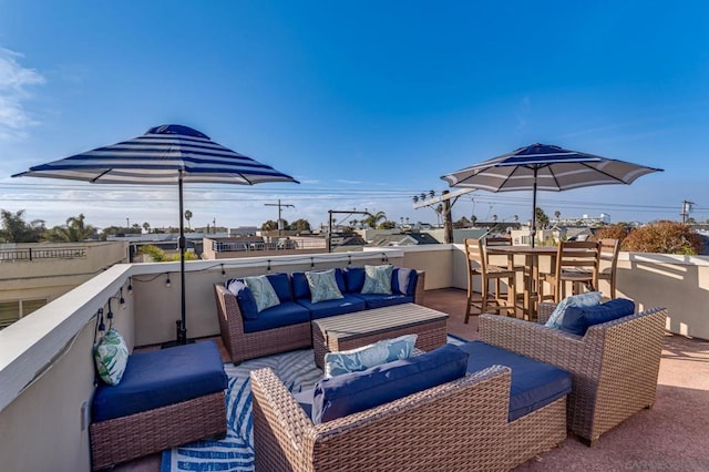 deck featuring an outdoor hangout area