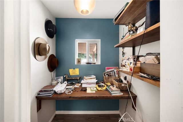 office featuring wood-type flooring