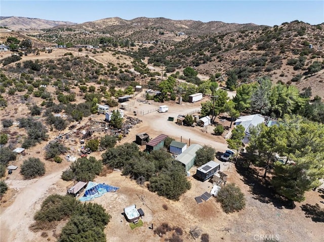 aerial view featuring a mountain view