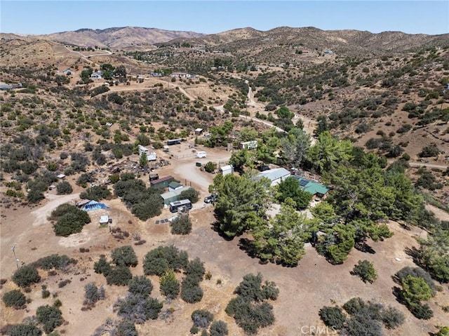 bird's eye view featuring a mountain view