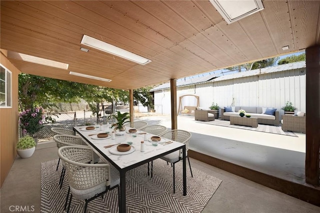 view of patio with an outdoor living space