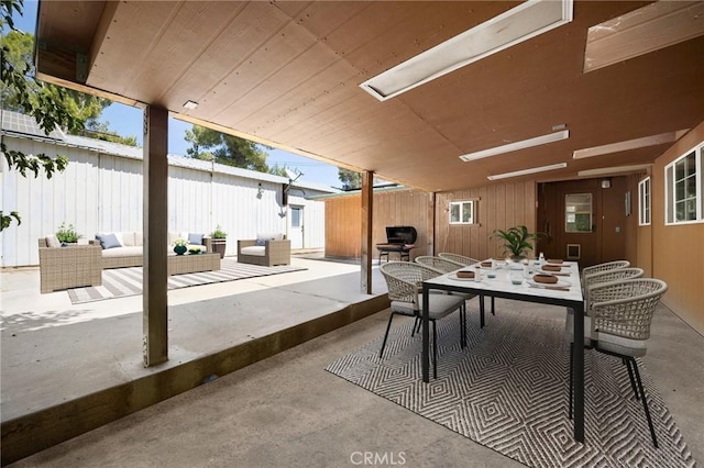 view of patio with an outdoor hangout area