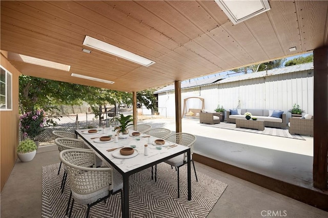 view of patio / terrace with an outdoor hangout area