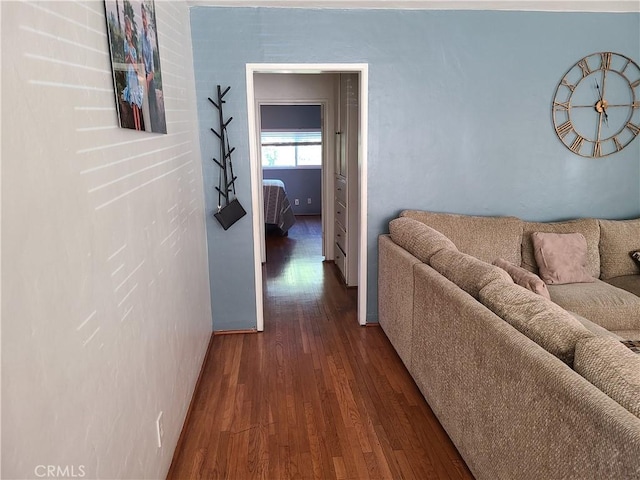 hall featuring wood-type flooring