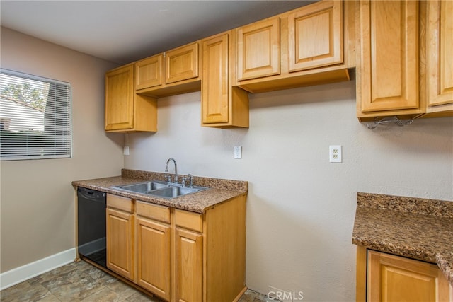 kitchen featuring dishwasher and sink