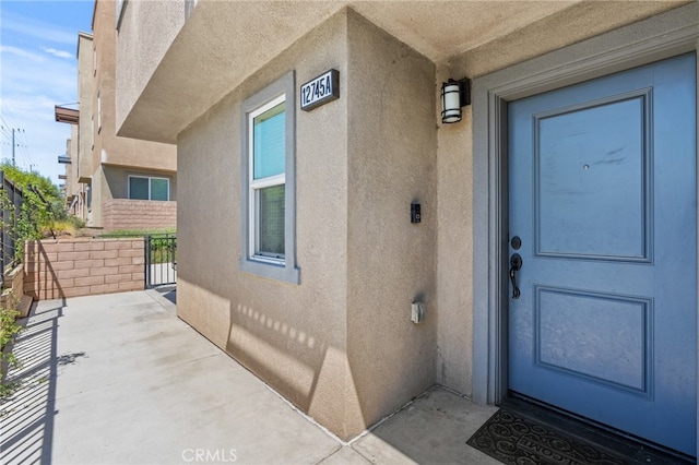 view of doorway to property