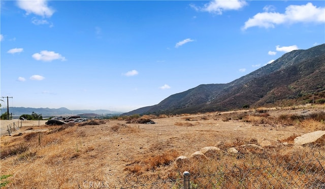 property view of mountains with a rural view