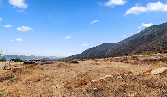 property view of mountains with a rural view