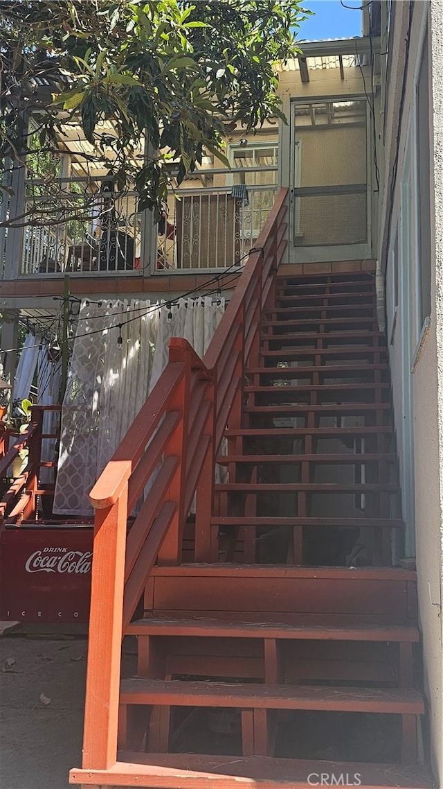 view of stairway