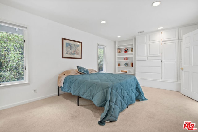 view of carpeted bedroom