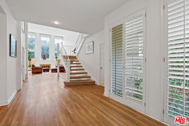 foyer featuring light hardwood / wood-style flooring