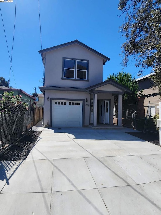 view of front of home featuring a garage